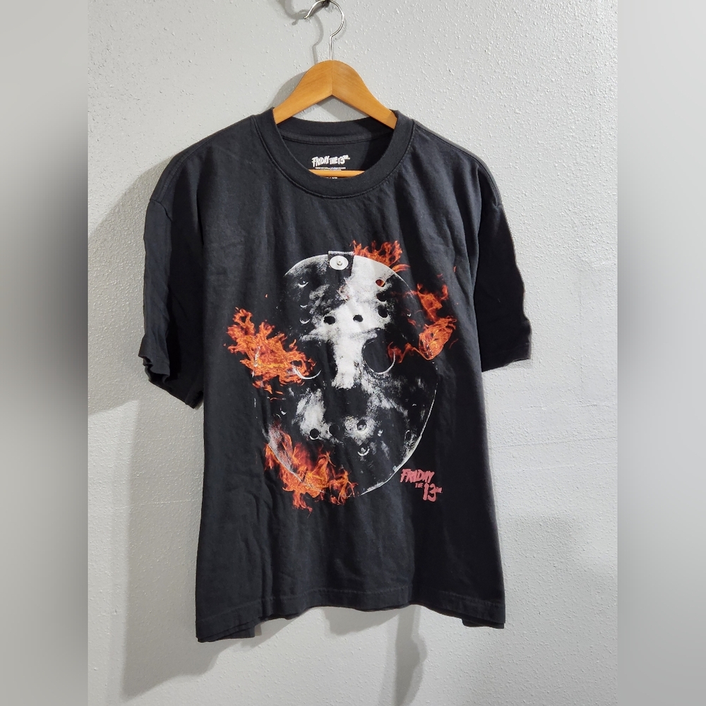 Halloween Friday The 13th Black Graphic T-Shirt Men's Size XL Wide